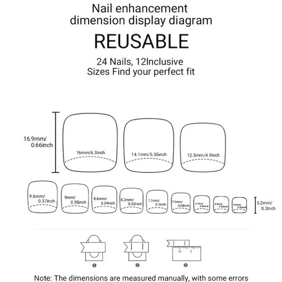 Fake Nails Blue Press On 24 Toenails Short Stylish Glossy Glam Trendy Reusable - Picture 3 of 4